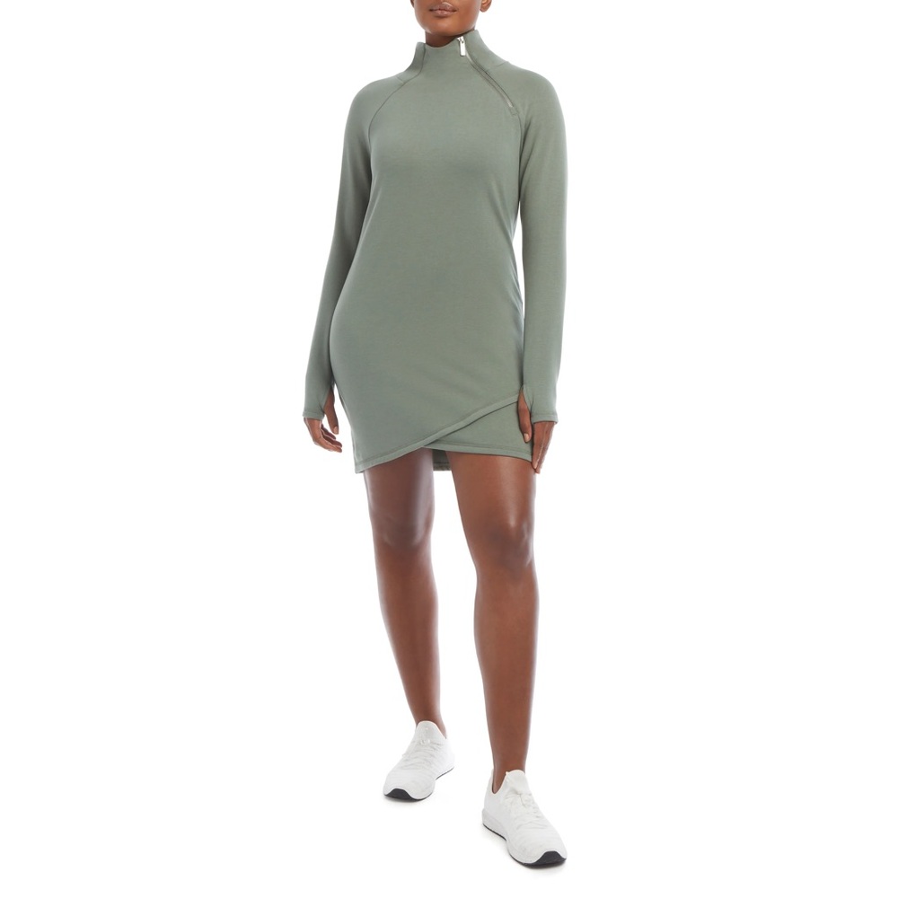 NWT Jockey Green Long Sleeve Tunic Dress - Size S